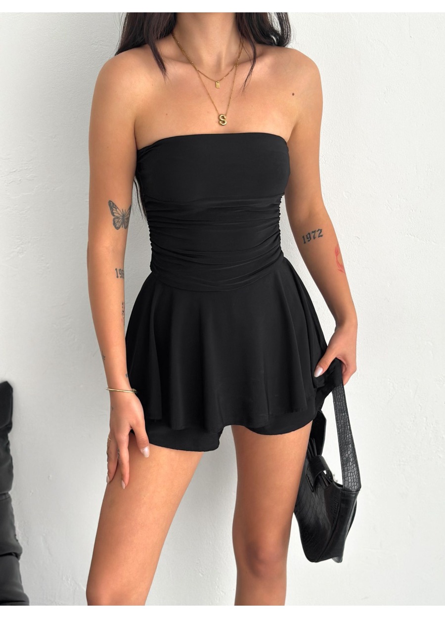 Şort Tulumlu Straplez Kadın Elbise
